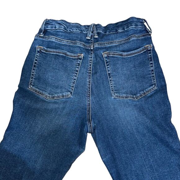 Good American Good Legs Straight Jean Dark Blue Wash Stretch Sculpting Size 8 29 - Picture 8 of 10